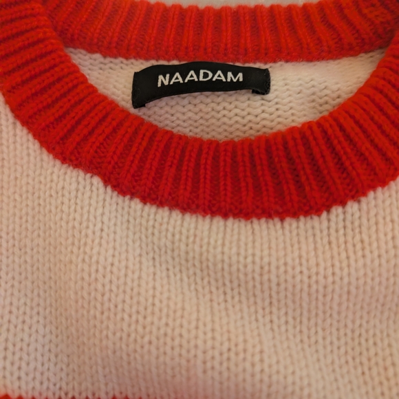 NAADAM Firecracker Red Apres Super Luxe Cashmere Sweater - Picture 3 of 5